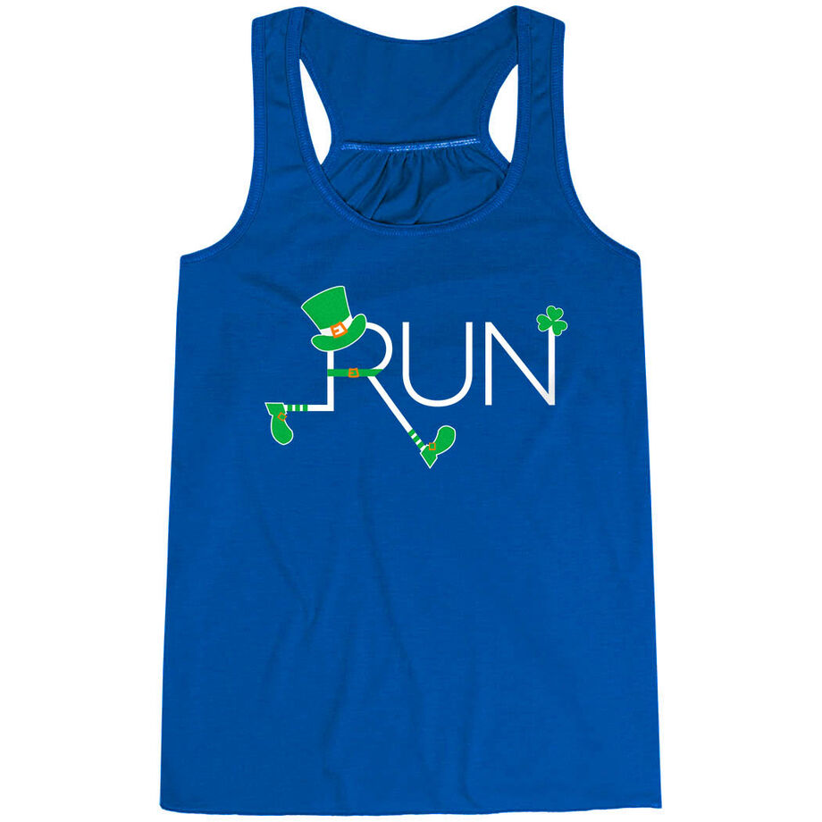 Running Flowy Racerback Tank Top - Let's Run Lucky