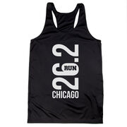 Women's Racerback Performance Tank Top - Chicago 26.2 Vertical