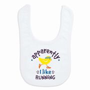 Running Baby Bib - Apparently I Like Running