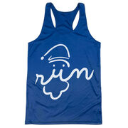 Women's Racerback Performance Tank Top - Santa Run Face