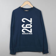 Running Raglan Crew Neck Sweatshirt - 26.2 Marathon Vertical