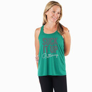Flowy Racerback Tank Top - Suck It Up Buttercup