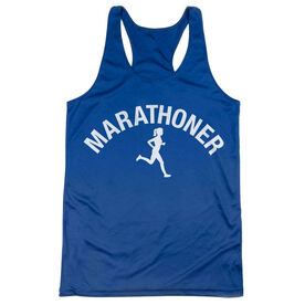 Women's Racerback Performance Tank Top - Marathoner Girl