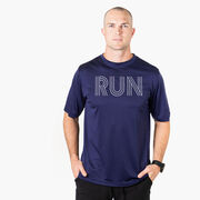 Men's Running Short Sleeve Performance Tee - Run Lines