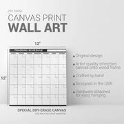 Running Canvas Wall Art - Training Calendar - Dry Erase