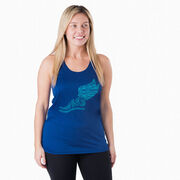 Women's Racerback Performance Tank Top - Winged Foot Inspirational Words