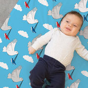 Running Baby Blanket - Running Birds Pattern