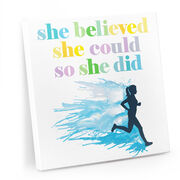 Running Canvas Wall Art - She Believed She Could