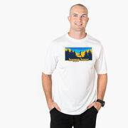 Men's Running Short Sleeve Performance Tee - Happy Hour Runner