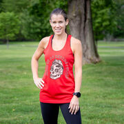 Women's Racerback Performance Tank Top - Miles To Go Before I Sleep - Skull