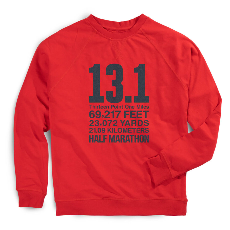 Running Raglan Crew Neck Pullover - 13.1 Math Miles