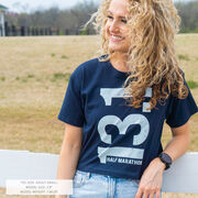 Running Short Sleeve Crop Tee - 13.1 Half Marathon Vertical