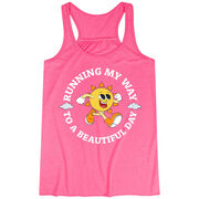 Flowy Racerback Tank Top - Running My Way to a Beautiful Day