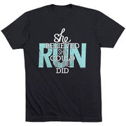 Running Short Sleeve T-Shirt - She Believed She Could So She Did