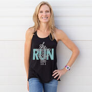 Flowy Racerback Tank Top - She Believed She Could So She Did 13.1