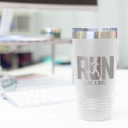 Running 20 oz Double Insluated Tumbler - Let's Run Like A Girl