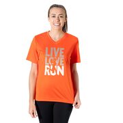 Women's Short Sleeve Tech Tee - Live Love Run Silhouette