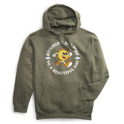 Statement Fleece Hoodie - Running My Way to a Beautiful Day