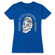 Women's Everyday Runners Tee - Miles To Go Before I Sleep - Skull