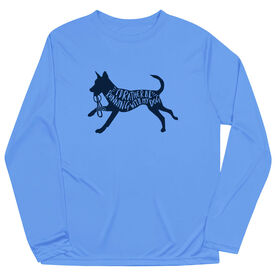 Long Sleeve Performance Tee - I'd Rather Be Running with My Dog