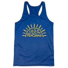 Women's Racerback Performance Tank Top - Live In The RunShine