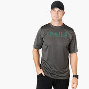 Men's Running Short Sleeve Performance Tee - Trails Over Treadmills