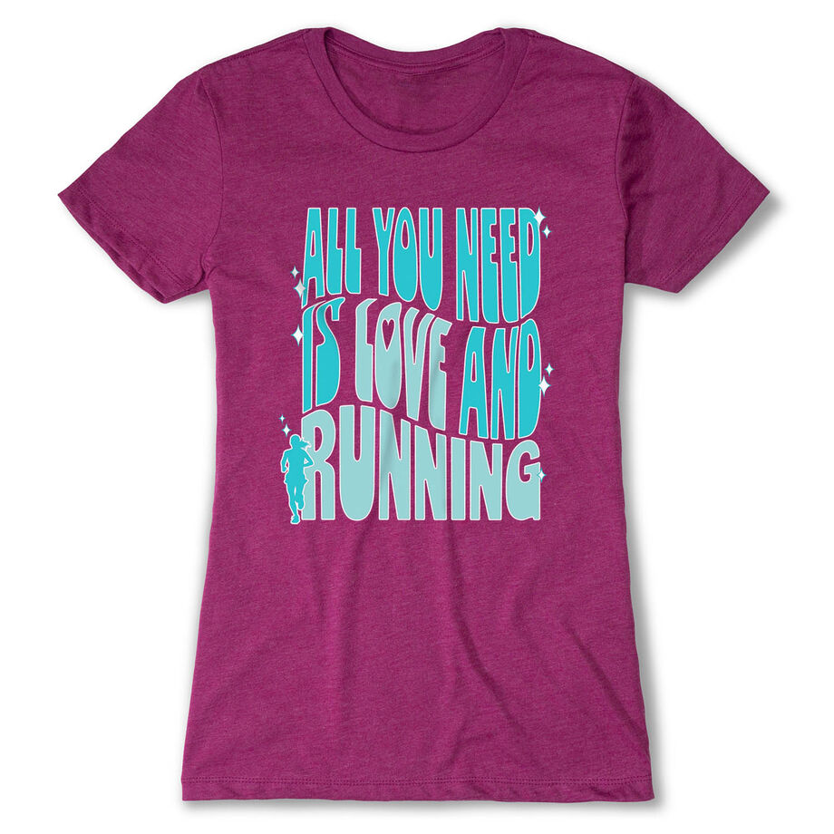 Women's Everyday Runners Tee - All You Need is Love and Running