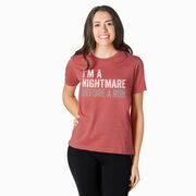 Running Short Sleeve T-Shirt - I'm A Nightmare Before A Run&reg; Bold