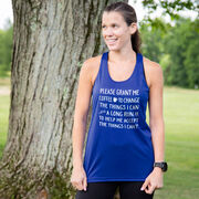 Women's Racerback Performance Tank Top - Please Grant Me Coffee