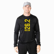 Men's Running Long Sleeve Tech Tee - Boston 26.2 Vertical