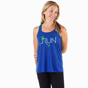 Running Flowy Racerback Tank Top - Let's Run Lucky