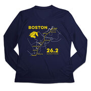 Women's Long Sleeve Tech Tee - Boston Route