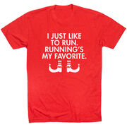 Running Short Sleeve T-Shirt - Running's My Favorite (Simple)