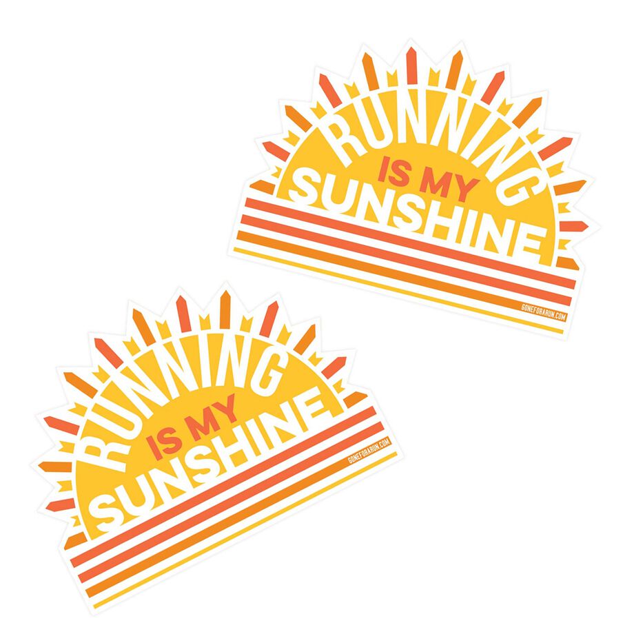 Running Stickers - Running is My Sunshine (Set of 2)