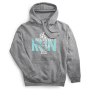 Statement Fleece Hoodie -  She Believed She Could So She Did