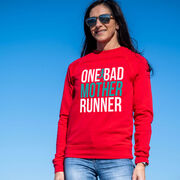 Running Raglan Crew Neck Pullover - One Bad Mother Runner (Bold)