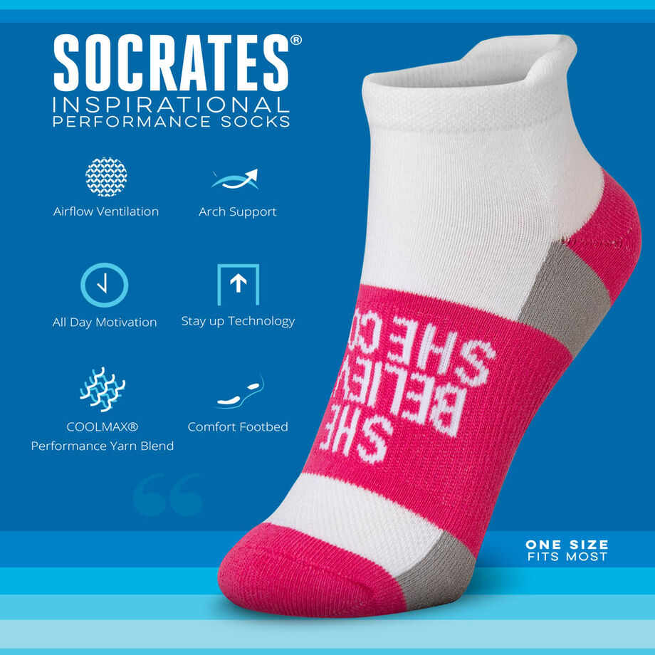 Women S Woven Performance Socks She Believed Fuchsia
