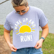 Running Short Sleeve Crop Tee - Wake Up And Run