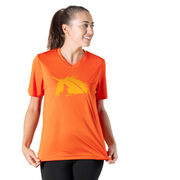 Women's Short Sleeve Tech Tee - Run With Unicorns - Runner Girl
