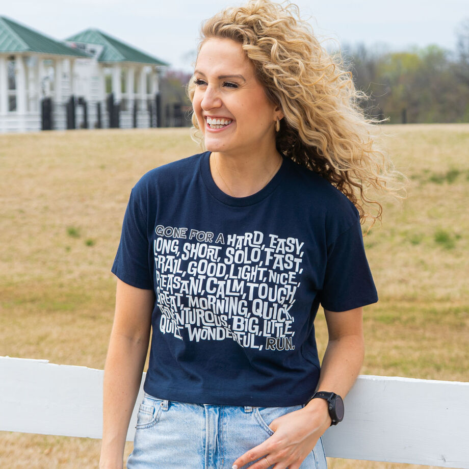 Running Short Sleeve Crop Tee - Gone For a ___ Run