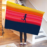 Running Premium Blanket - Sunset Runner