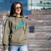 Statement Fleece Hoodie -  Winged Foot Inspirational Words
