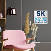 Running Canvas Wall Art - Math Miles 5K