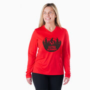 Women's Long Sleeve Tech Tee - Ultra Runner Bigfoot