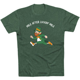 Running Short Sleeve T-Shirt - Mile After Luckin Mile
