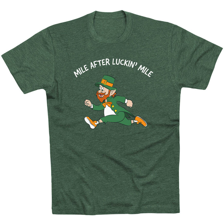 Running Short Sleeve T-Shirt - Mile After Luckin Mile