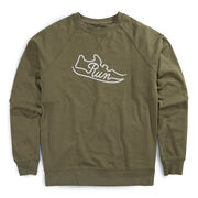 Running Raglan Crew Neck Pullover - Run Shoe