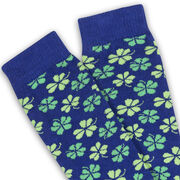 Woven Yakety Yak! Knee High Socks - Shamrocks