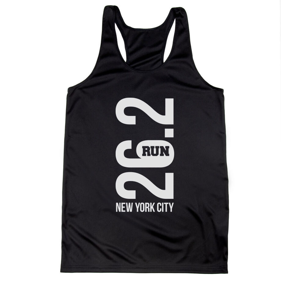 Women's Racerback Performance Tank Top - New York City 26.2 Vertical