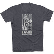 Running Short Sleeve T-Shirt - A Road Less Traveled - Marathoner